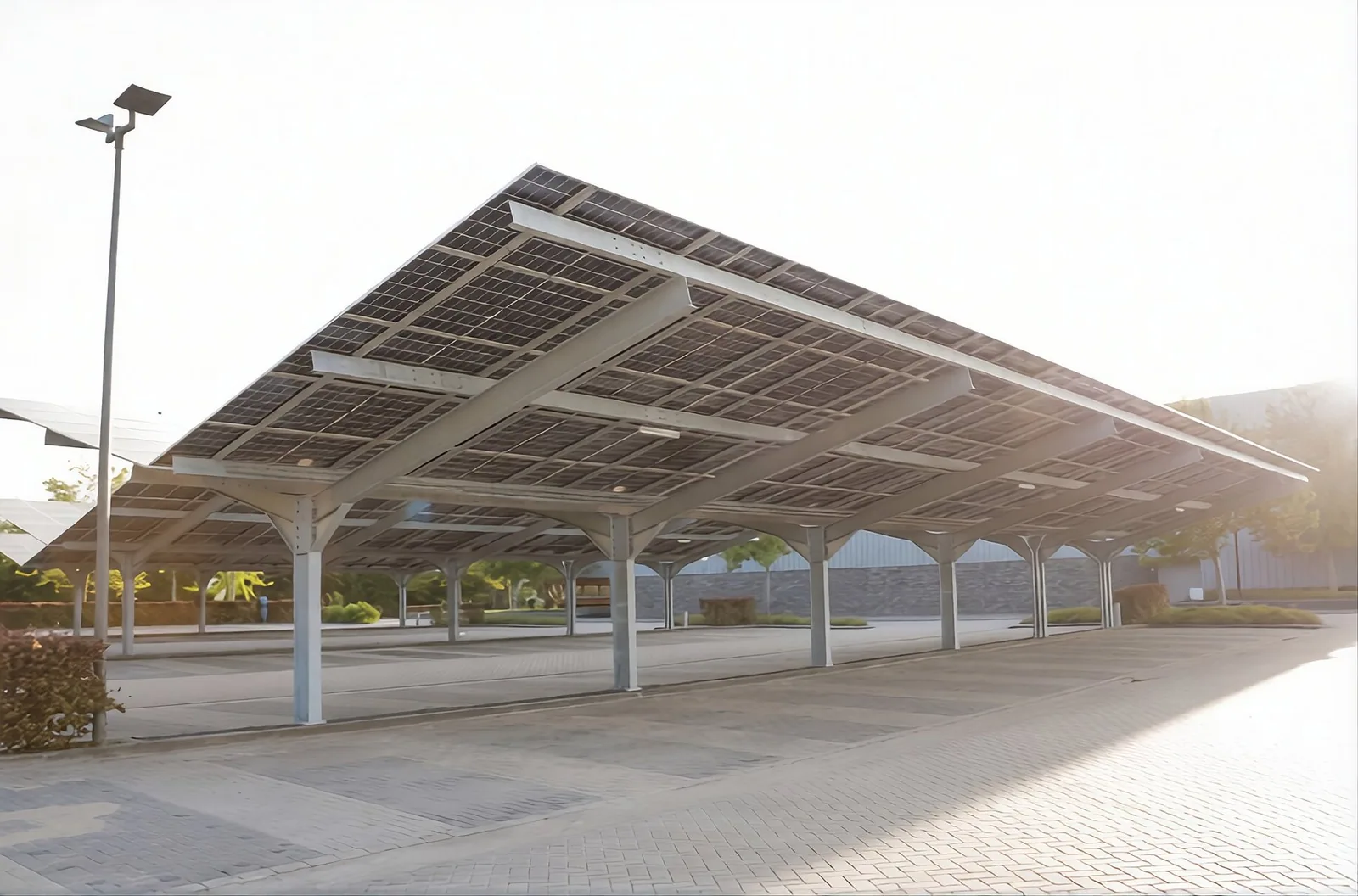 Solar-Integrated Car Park Structure