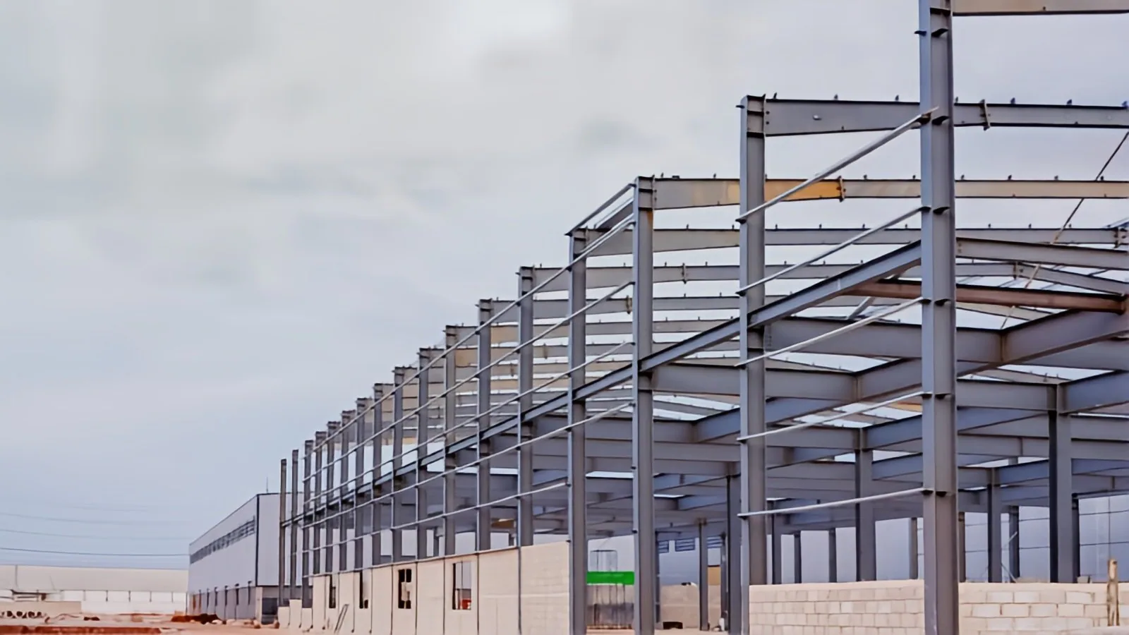 Warehouse Steel Frame — Erection in Progress
